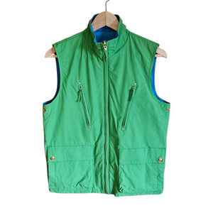 Ralph Lauren Bright Reversible Utility Vest Turquoise Blue Green Women's Medium
